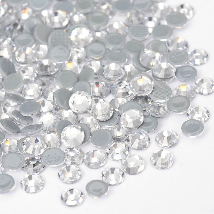 Strasuri cristal HOTFIX, marime SS16 (3,8-4mm), aprox. 1440 buc. - alb cristal