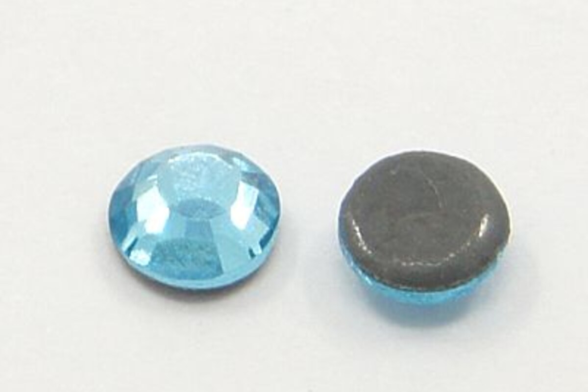 Strasuri cristal HOTFIX, marime SS16 (3,8-4mm), aprox. 1440 buc. - Aquamarine