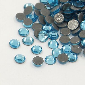 Strasuri cristal HOTFIX, marime SS16 (3,8-4mm), aprox. 1440 buc. - Aquamarine