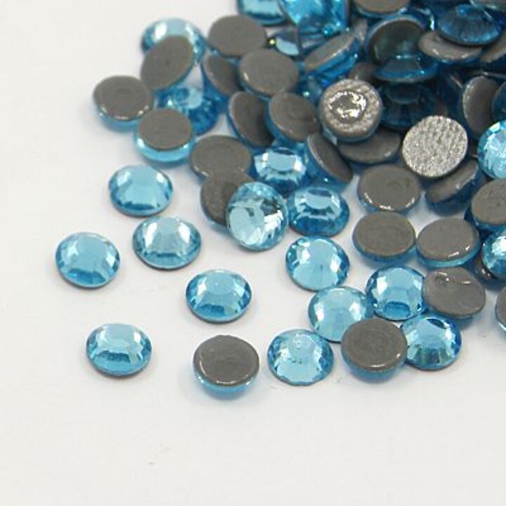 Strasuri cristal HOTFIX, marime SS16 (3,8-4mm), aprox. 1440 buc. - Aquamarine