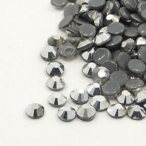 Strasuri cristal HOTFIX, marime SS16 (3,8-4mm), aprox. 1440 buc. - Jet Hematite