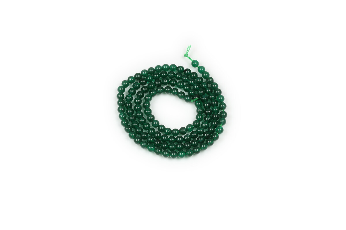 Margele jad verde inchis sfere 3mm (sirag)