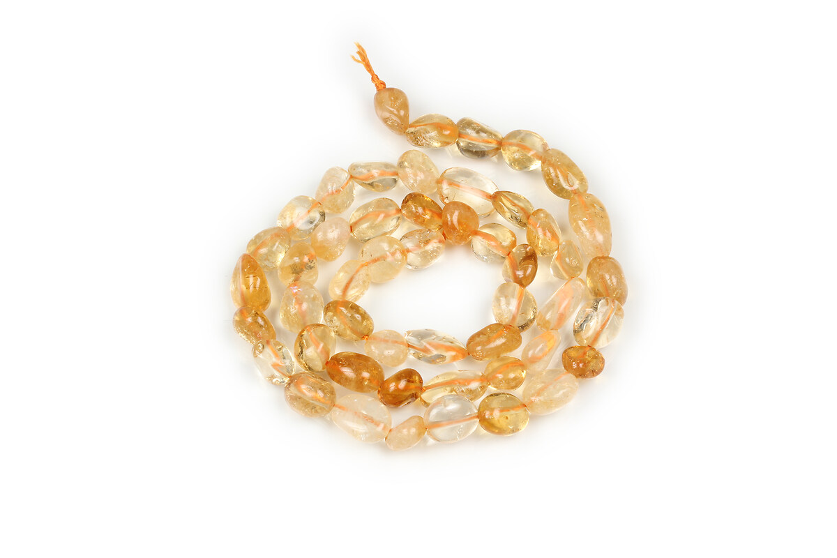 Margele citrine nugget oval 6-10x4-7mm (sirag)