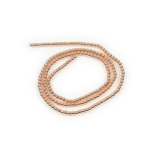 Margele hematit electroplacat rose gold, sfere 2mm (sirag)