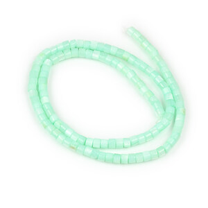 Margele sidef rondele Heishi 2,5x4mm (sirag) - verde