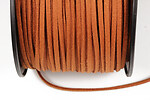 Snur suede (imitatie piele intoarsa) 3x1mm, maro portocaliu (5m)