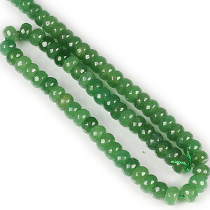 Margele jad rondele fatetate 8x5mm (sirag) - verde