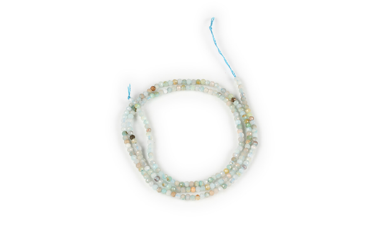 Margele amazonite rondele fatetate 1,6x2mm (sirag)