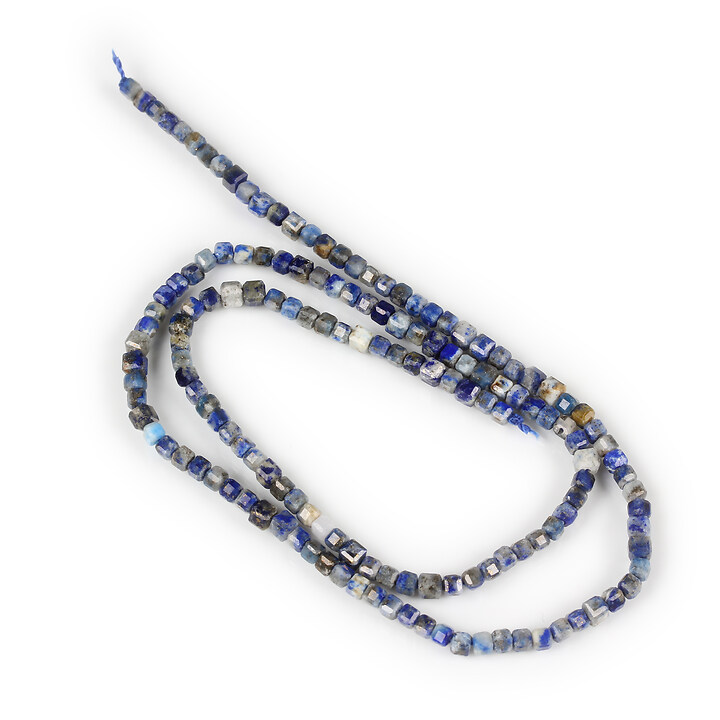 Margele lapis lazuli cub 2,7-3x2,7-3mm (sirag)