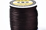 Snur satinat nylon grosime aprox. 1mm, rola de aprox. 70m - maro inchis