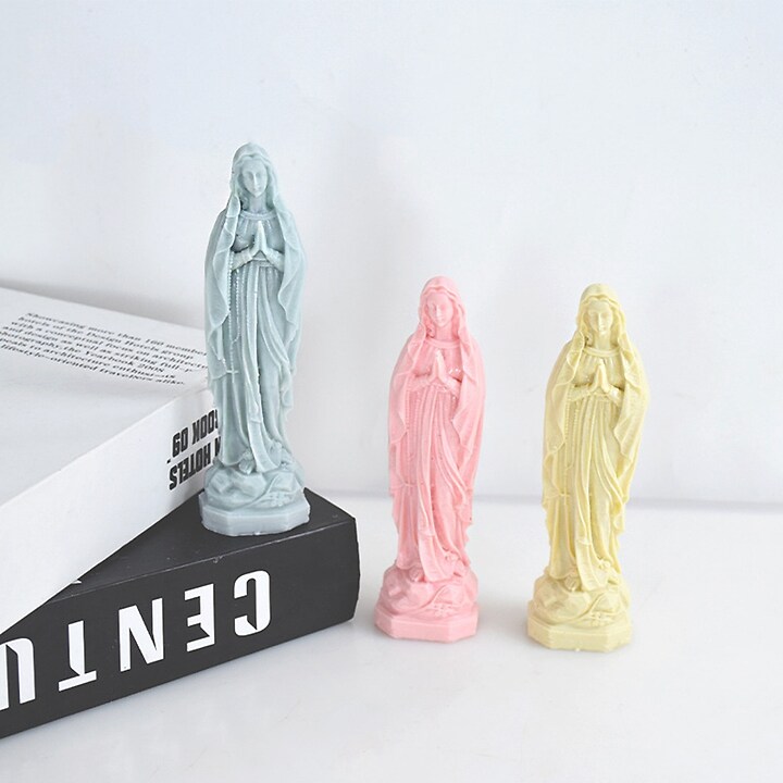 Matrita din silicon pentru ceara - matrita lumanare Fecioara Maria 14x4,6cm