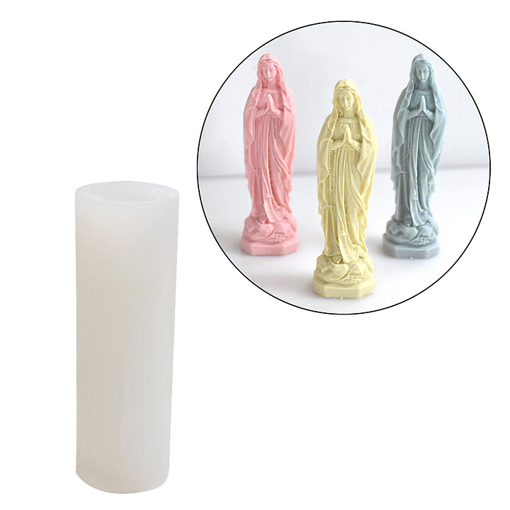 Matrita din silicon pentru ceara - matrita lumanare Fecioara Maria 14x4,6cm