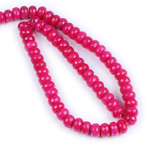 Margele jad rondele fatetate 8x5mm (sirag) - fucsia