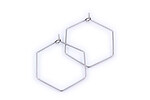 Tortite cercei otel inoxidabil antialergic 316, hexagon 32mm (2 buc.)