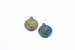 Charm electroplacat multicolor, galaxie 16,5x14x2mm