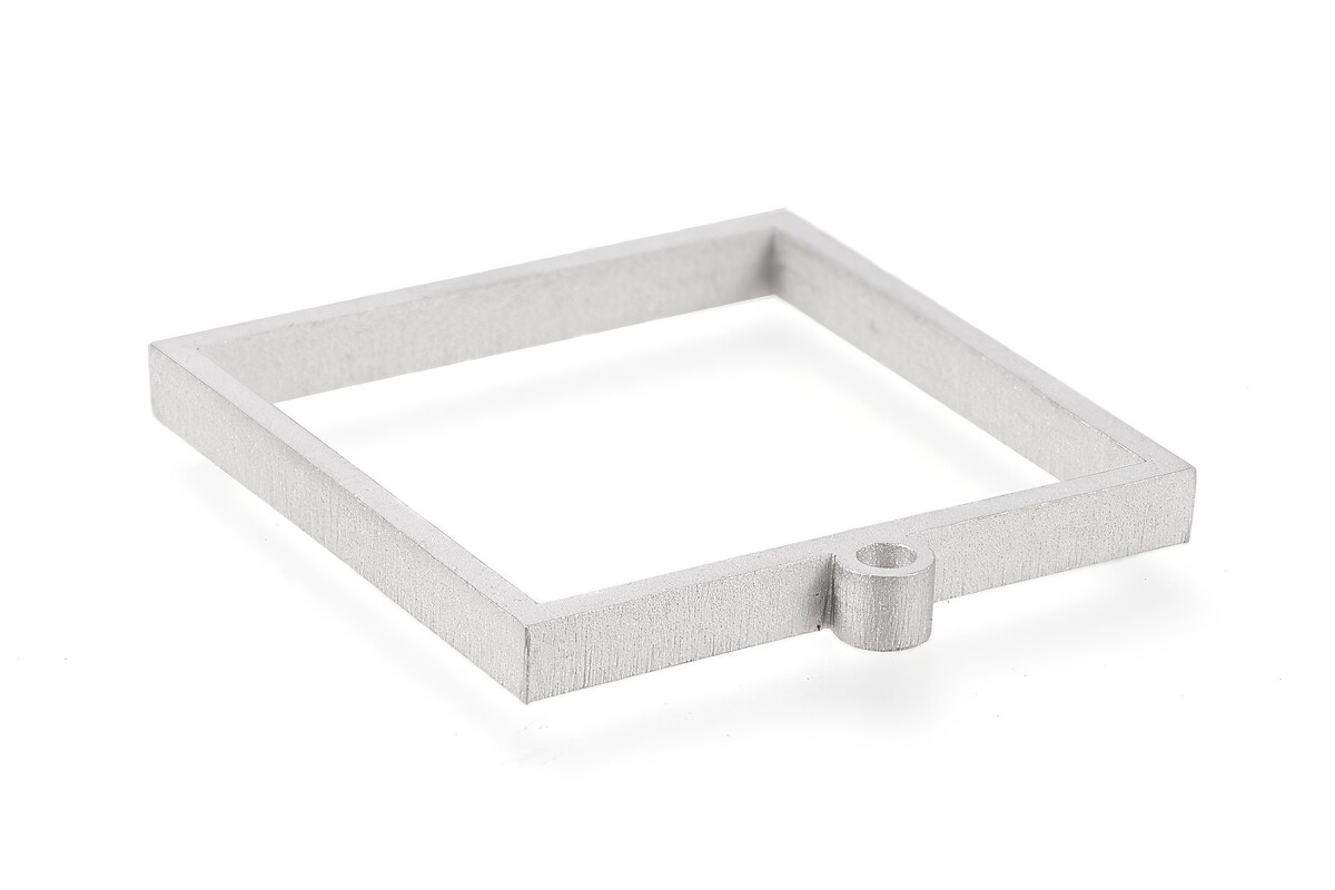 Cadru pandantiv (open back bezel) pentru rasina, otel inoxidabil 304 mat, 31x28x3mm