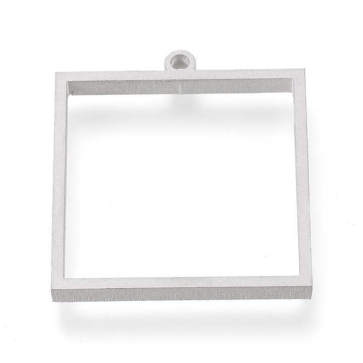 Cadru pandantiv (open back bezel) pentru rasina, otel inoxidabil 304 mat, 31x28x3mm