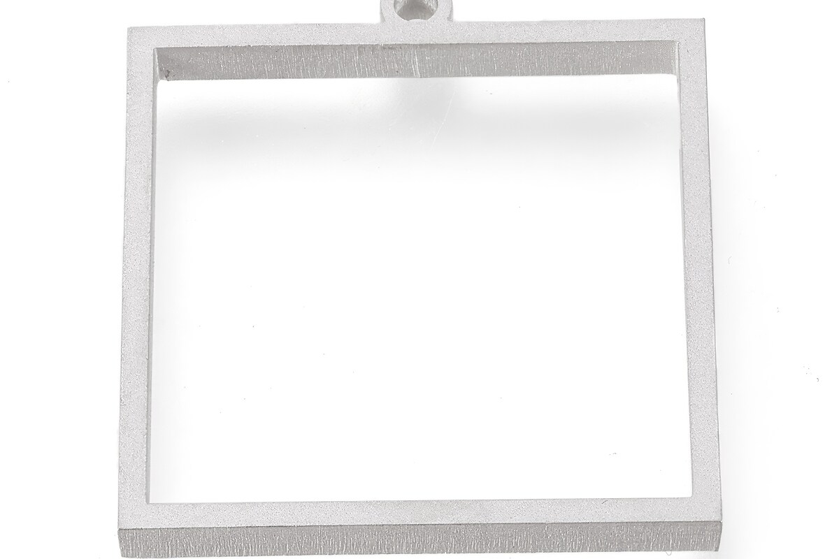 Cadru pandantiv (open back bezel) pentru rasina, otel inoxidabil 304 mat, 31x28x3mm