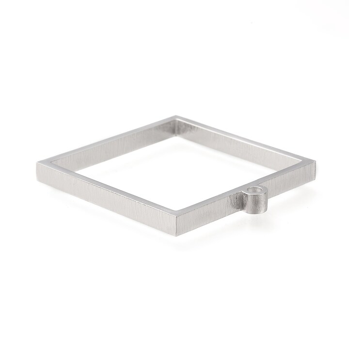 Cadru pandantiv (open back bezel) pentru rasina, otel inoxidabil 304, 31x28x3mm