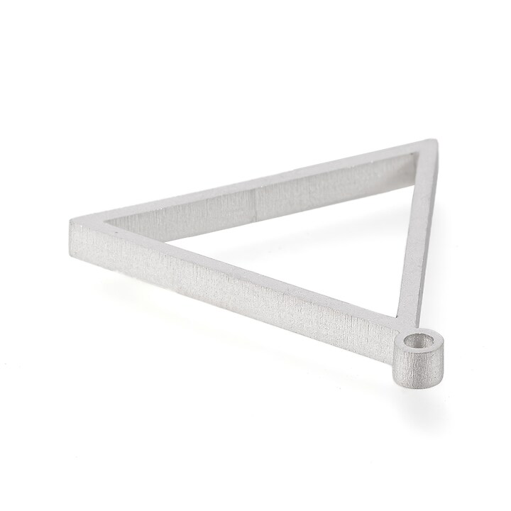 Cadru pandantiv (open back bezel) pentru rasina, otel inoxidabil 304 mat, triunghi 29x30x3mm