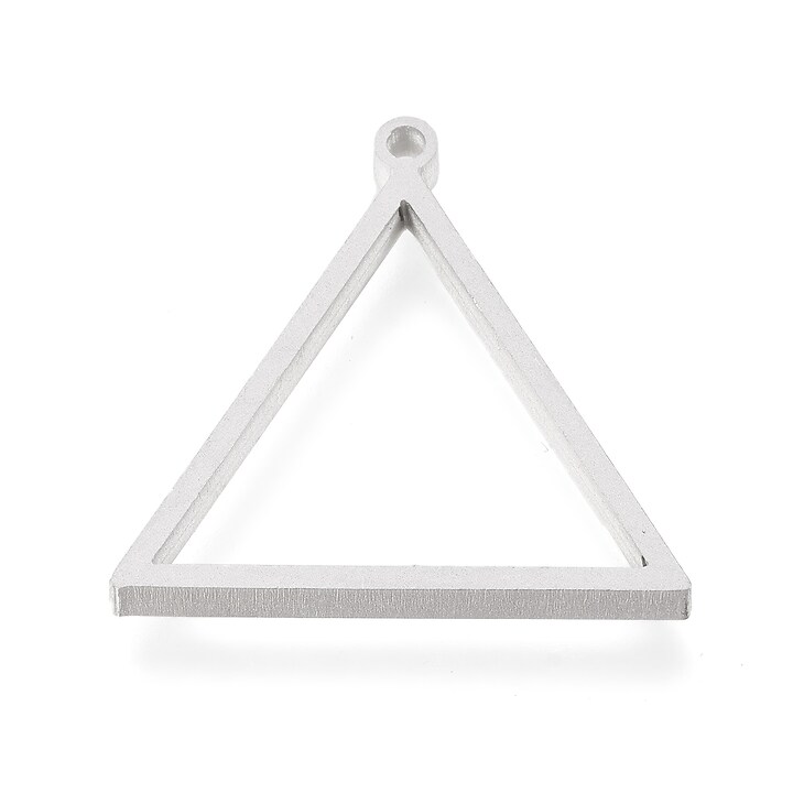 Cadru pandantiv (open back bezel) pentru rasina, otel inoxidabil 304 mat, triunghi 29x30x3mm