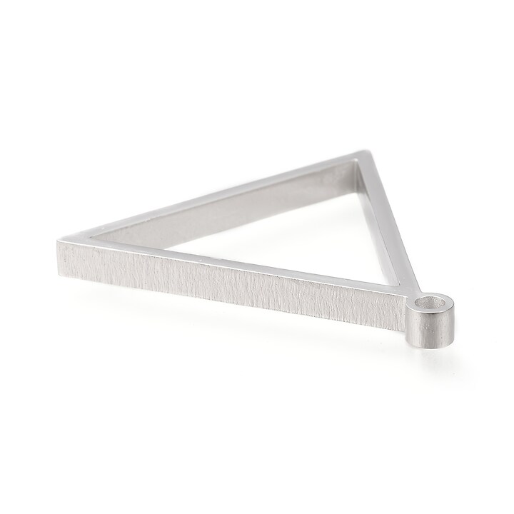 Cadru pandantiv (open back bezel) pentru rasina, otel inoxidabil 304, triunghi 29x30x3mm