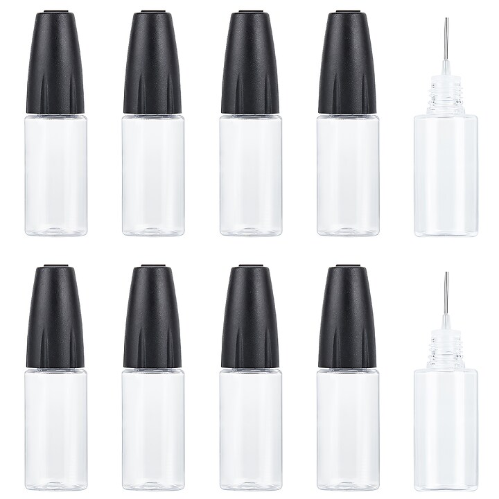 Recipient din plastic pentru lipici, varf pentru aplicat cu precizie, capacitate 10ml