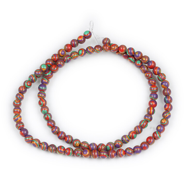 Margele compozit multicolor sfere 4mm (sirag)