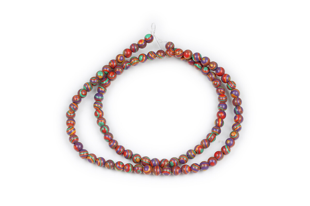 Margele compozit multicolor sfere 4mm (sirag)