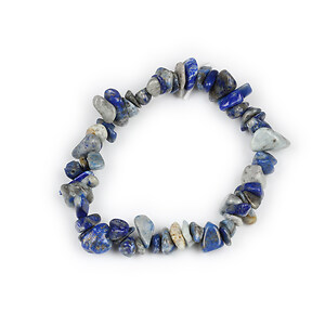 Bratara pe elastic cu chipsuri lapis lazuli 17-22cm
