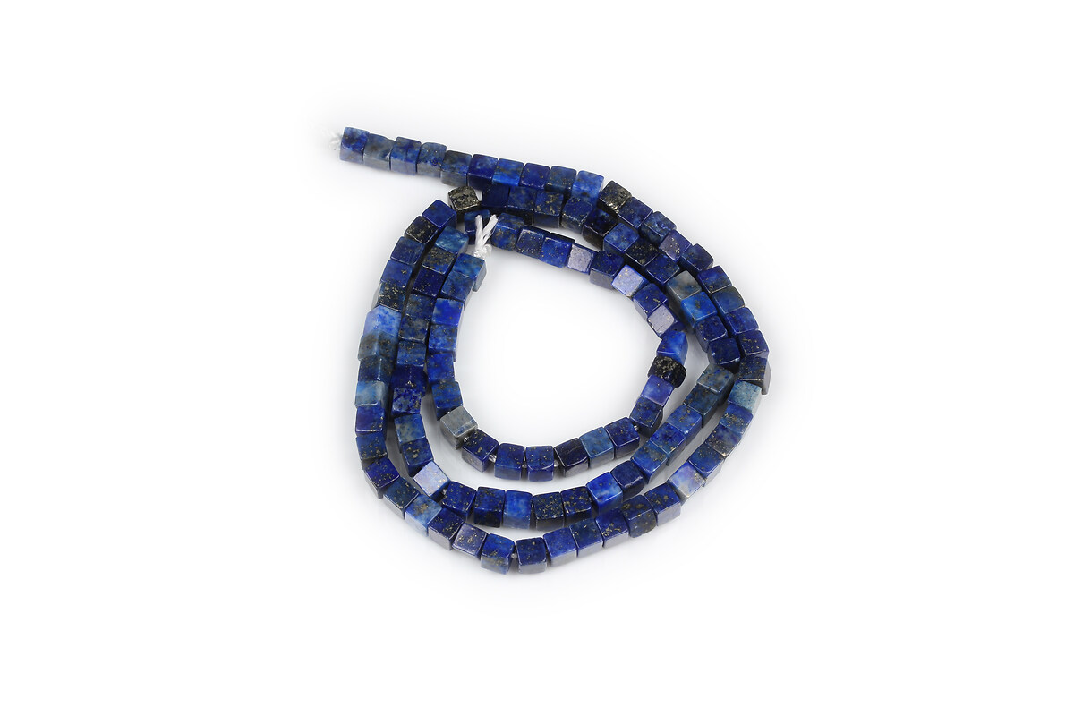 Margele lapis lazuli de sinteza cub 3-3,5x3-3,5mm (sirag)