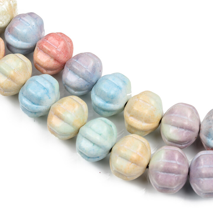 Margele  Rainbow Alashan Agate floare 10-11x9mm (sirag) - pastel