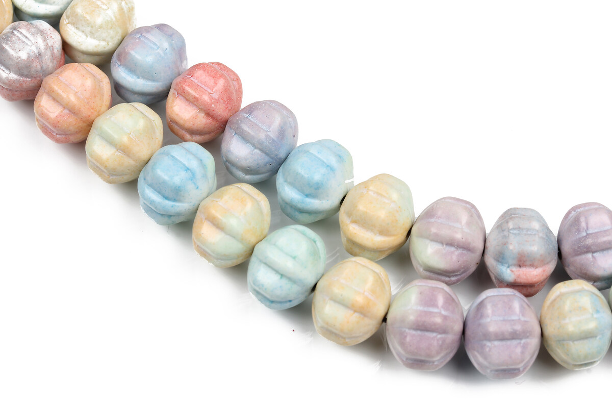 Margele  Rainbow Alashan Agate floare 10-11x9mm (sirag) - pastel