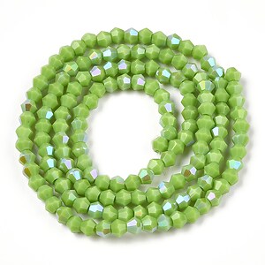 Margele cristal biconic 3mm (sirag) - verde lime opac AB