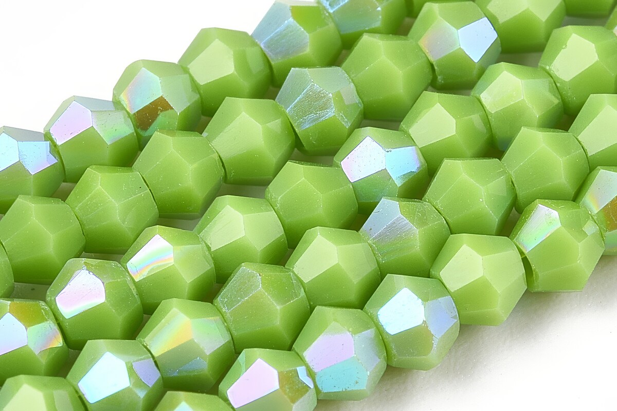 Margele cristal biconic 3mm (sirag) - verde lime opac AB