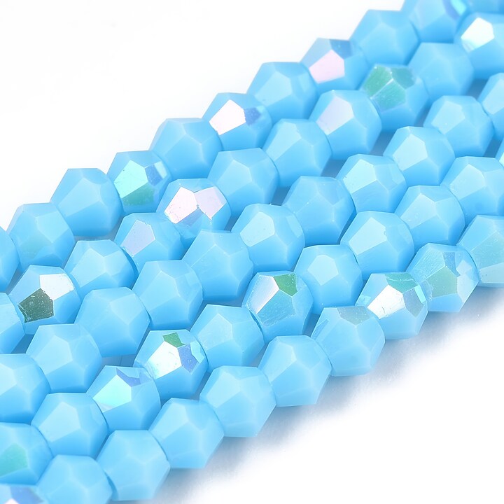 Margele cristal biconic 3mm (sirag) - bleu opac AB