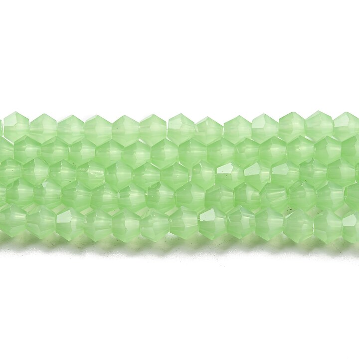 Margele cristal biconic 3mm (sirag) - verde deschis opalescent