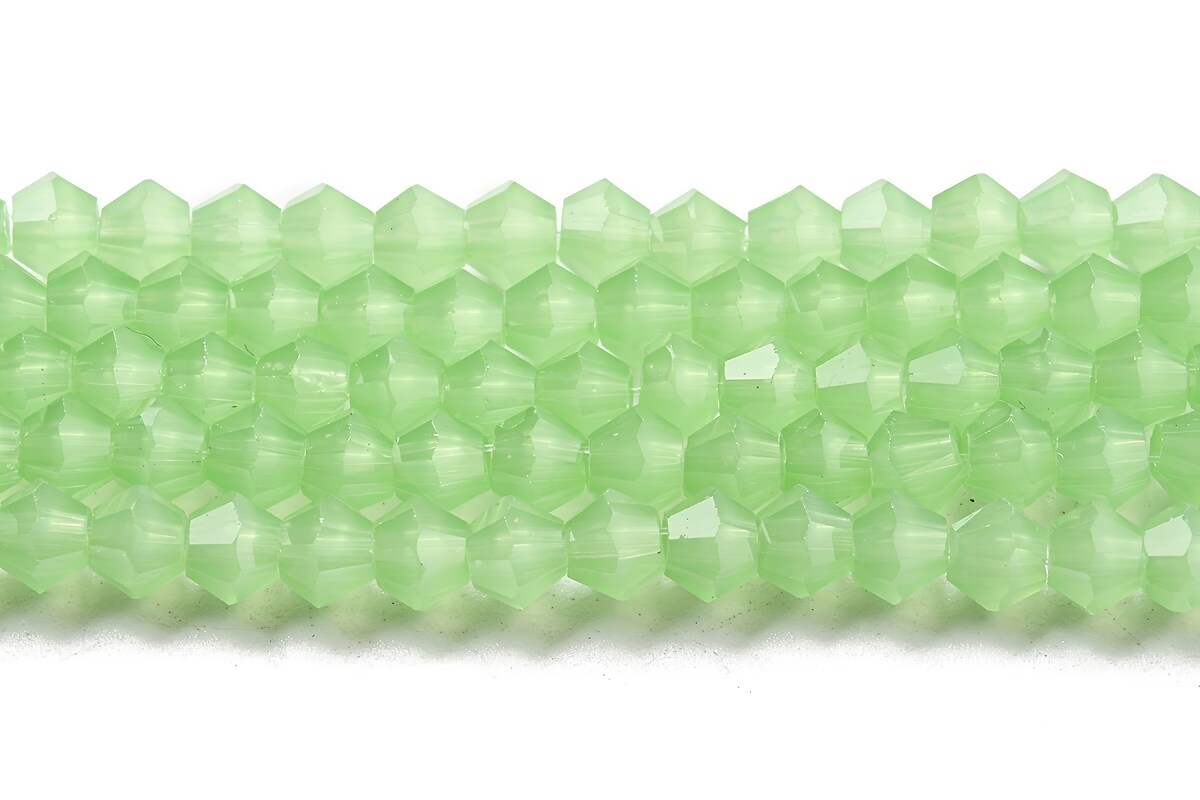 Margele cristal biconic 3mm (sirag) - verde deschis opalescent