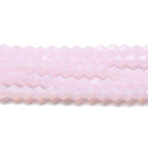 Margele cristal biconic 3mm (sirag) - roz opalescent