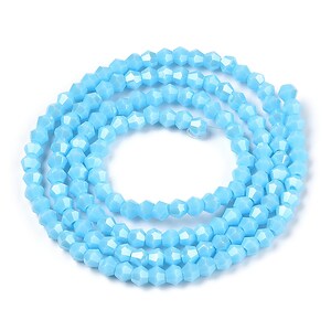 Margele cristal biconic 3mm (sirag) - pearl luster bleu opac