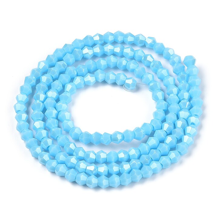 Margele cristal biconic 3mm (sirag) - pearl luster bleu opac