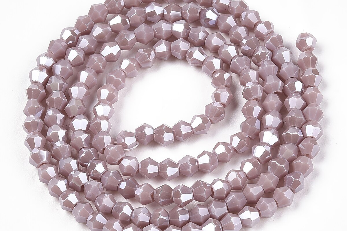 Margele cristal biconic 3mm (sirag) - pearl luster mov opac