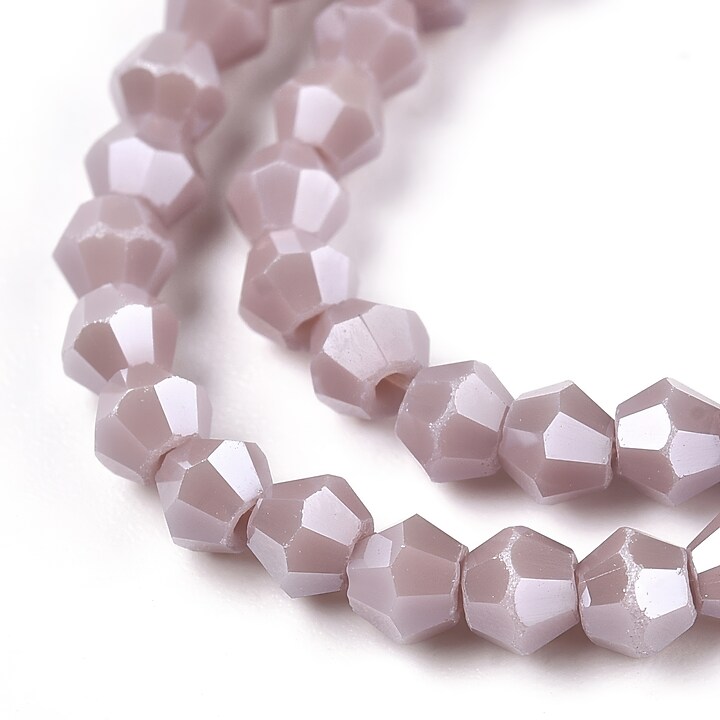 Margele cristal biconic 3mm (sirag) - pearl luster mov opac