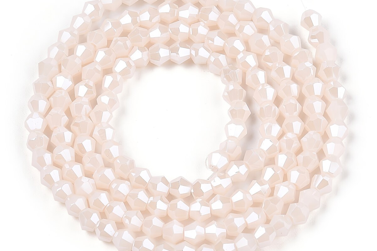 Margele cristal biconic 3mm (sirag) - pearl luster nude opac