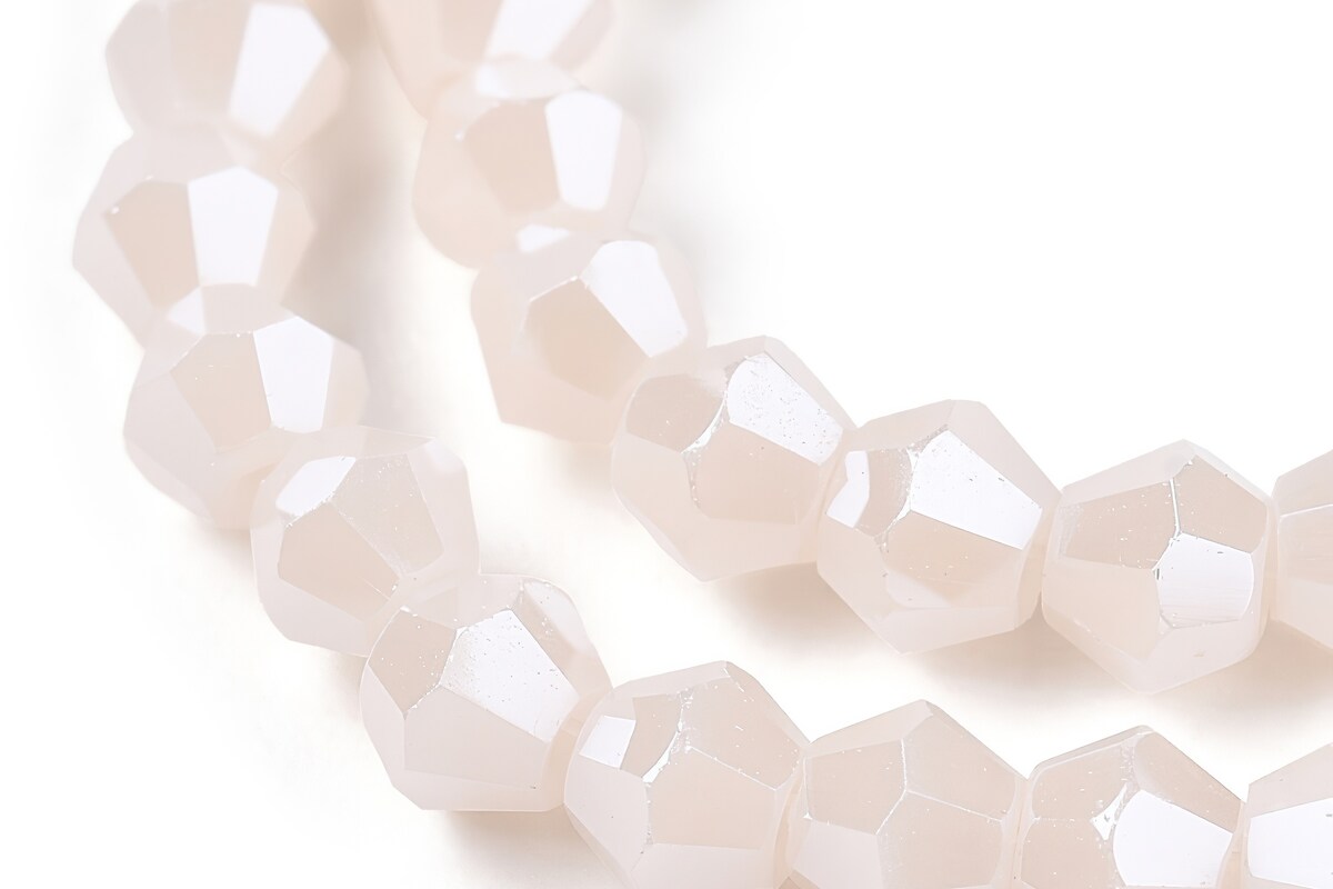 Margele cristal biconic 3mm (sirag) - pearl luster nude opac