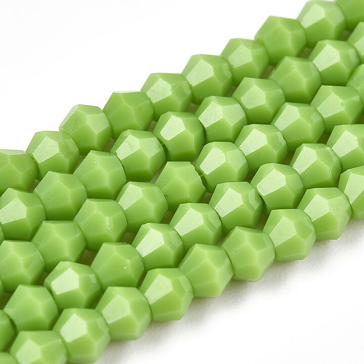 Margele cristal biconic 3x3mm (sirag) - verde lime opac