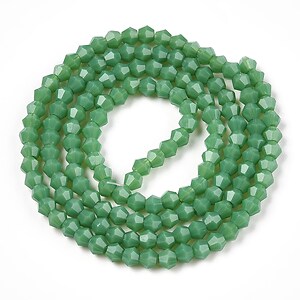 Margele cristal biconic 3x3mm (sirag) - verde opac