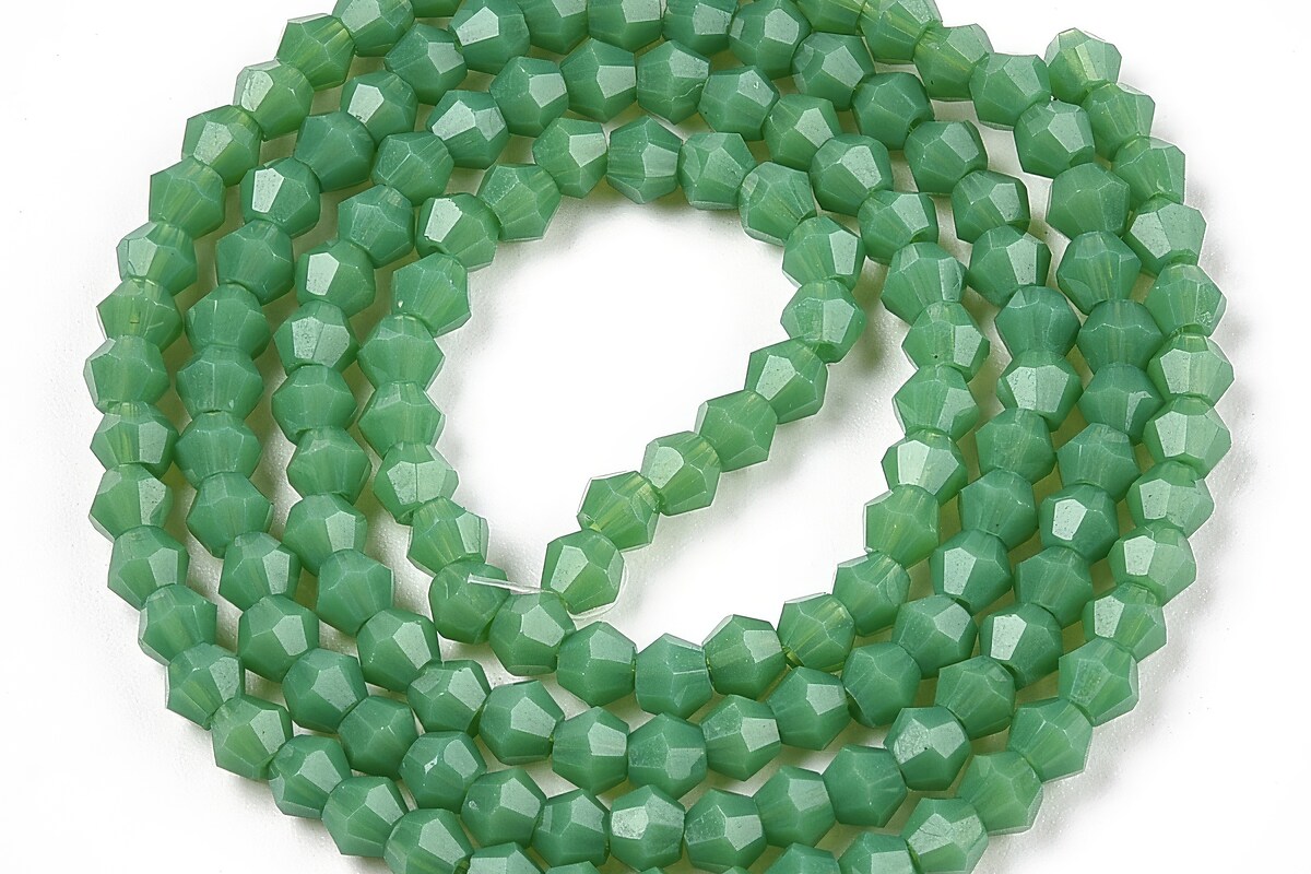 Margele cristal biconic 3x3mm (sirag) - verde opac