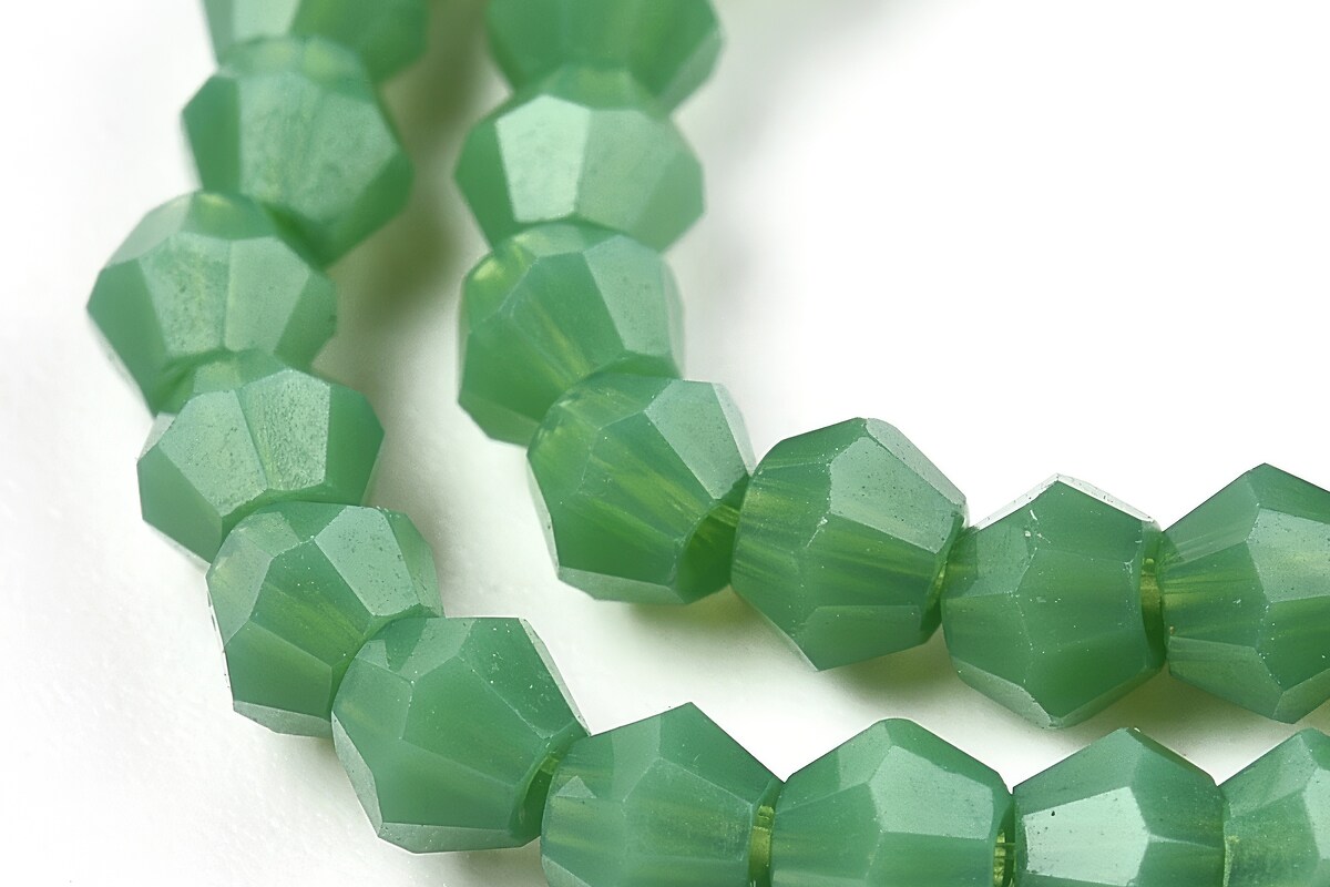 Margele cristal biconic 3x3mm (sirag) - verde opac