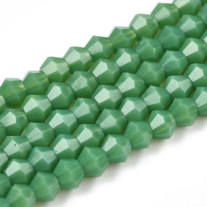 Margele cristal biconic 3x3mm (sirag) - verde opac